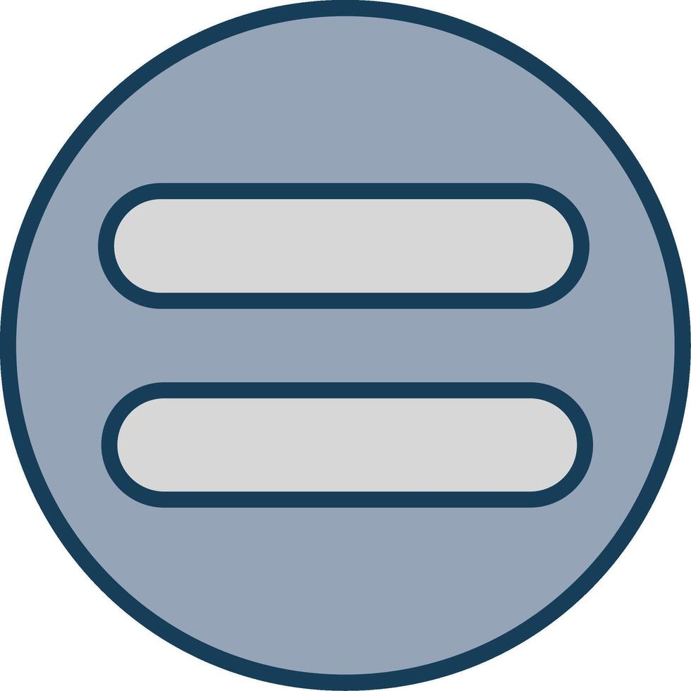 igual línea lleno gris icono vector