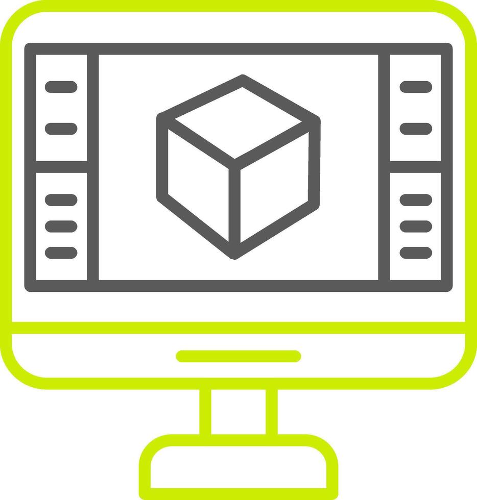 Product Design Line Two Color Icon vector