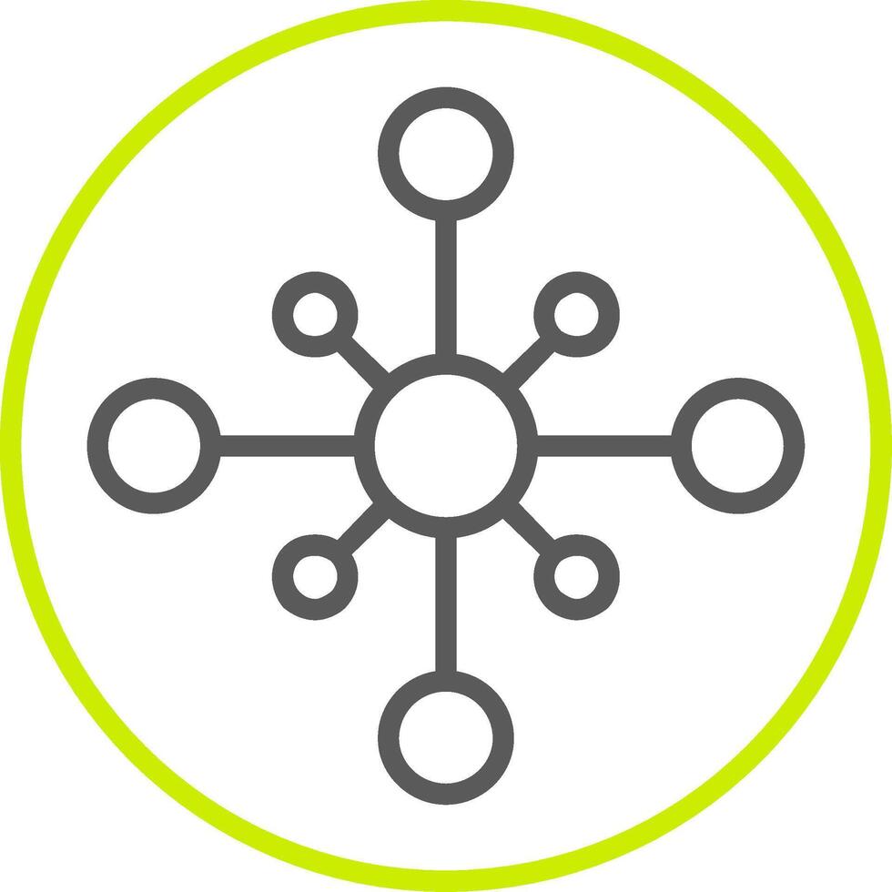 Network Hub Line Two Color Icon vector