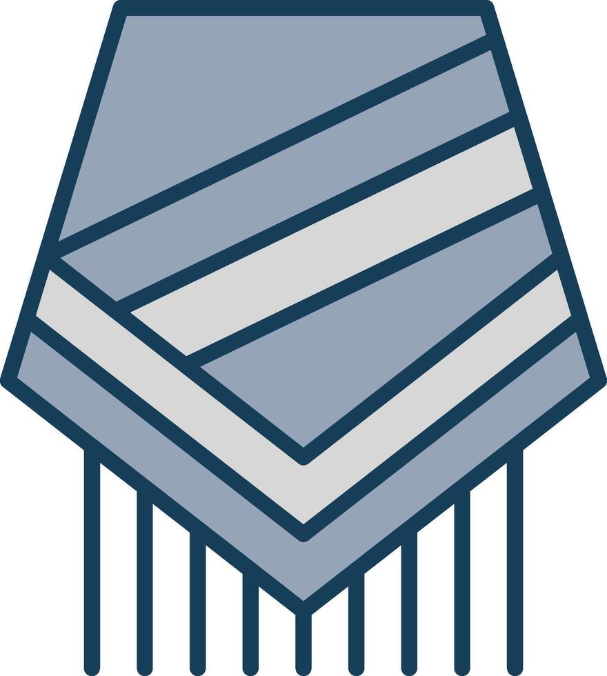 Poncho Line Filled Grey Icon vector