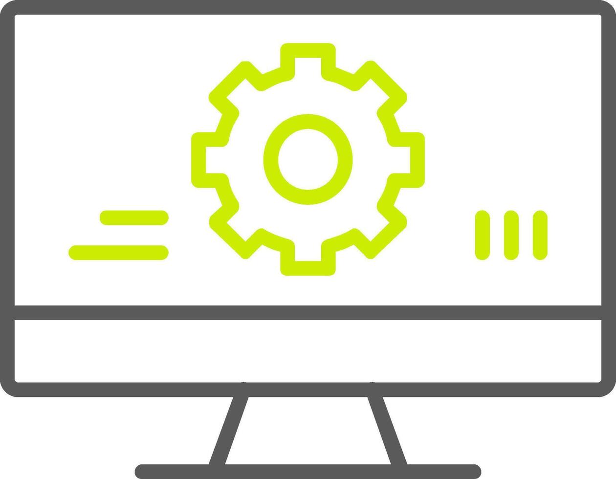 Monitoring Software Line Two Color Icon vector