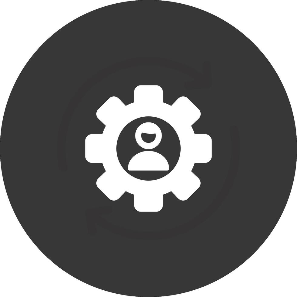 Rotaion Glyph Inverted Icon vector