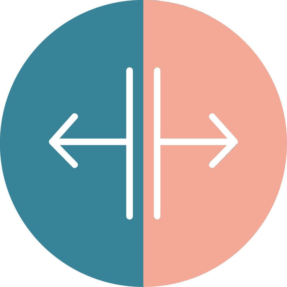 SPLIT Glyph Two Color Icon vector