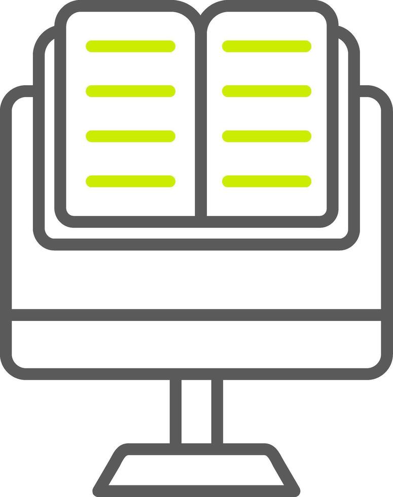 OnLine Two Color Learning Line Two Color Icon vector