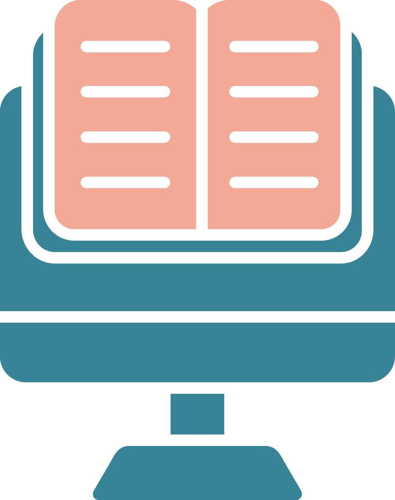 OnGlyph Two Color Learning Glyph Two Color Icon vector