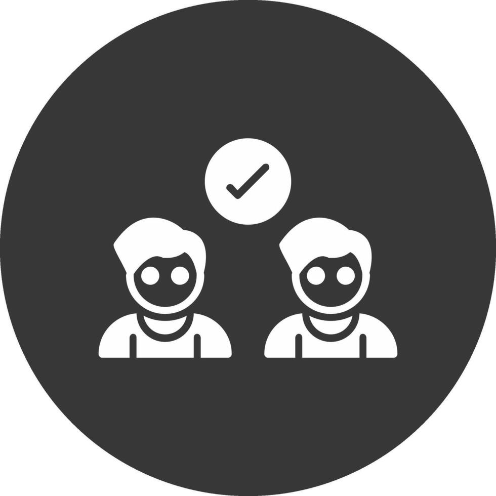 Deal Glyph Inverted Icon vector