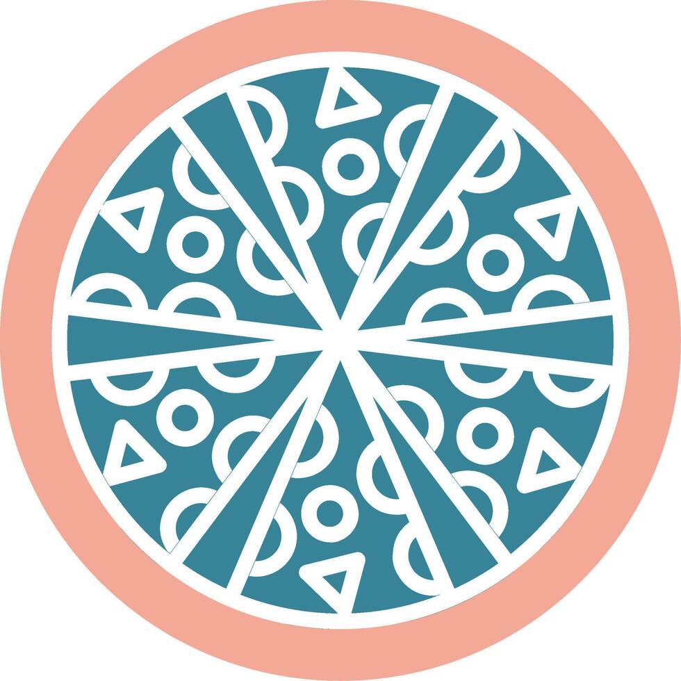 Pizza Glyph Two Color Icon vector