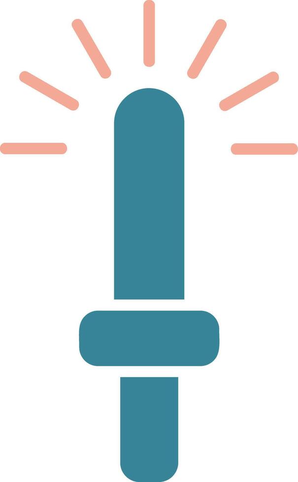Light Stick Glyph Two Color Icon vector