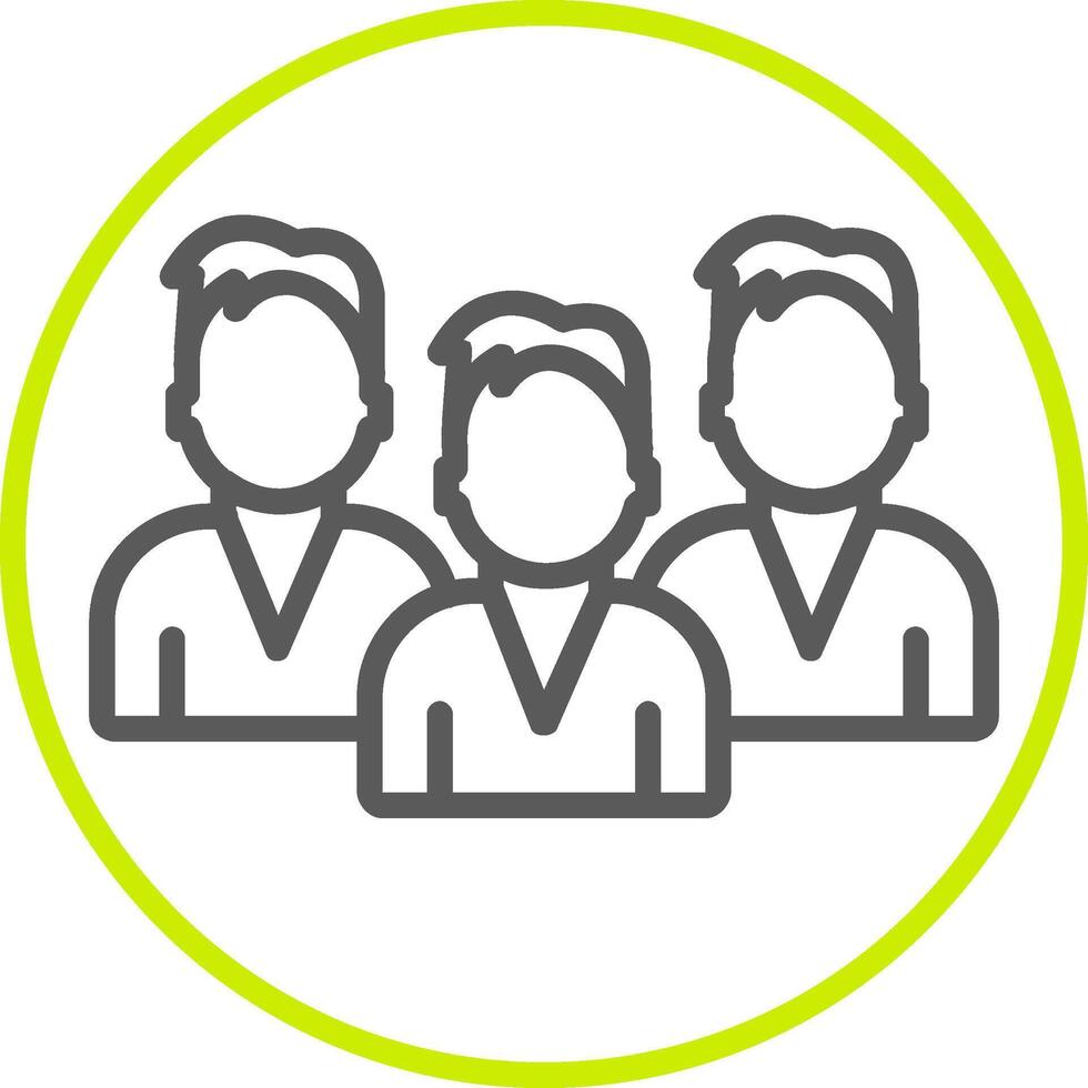 Mans Line Two Color Icon vector