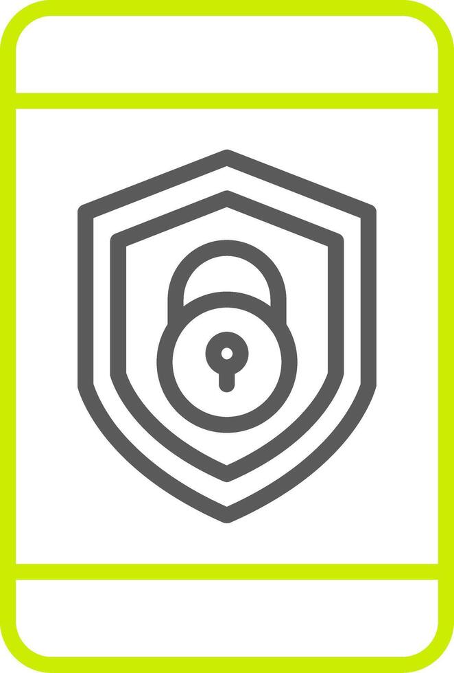 Security mobile Lock Line Two Color Icon vector