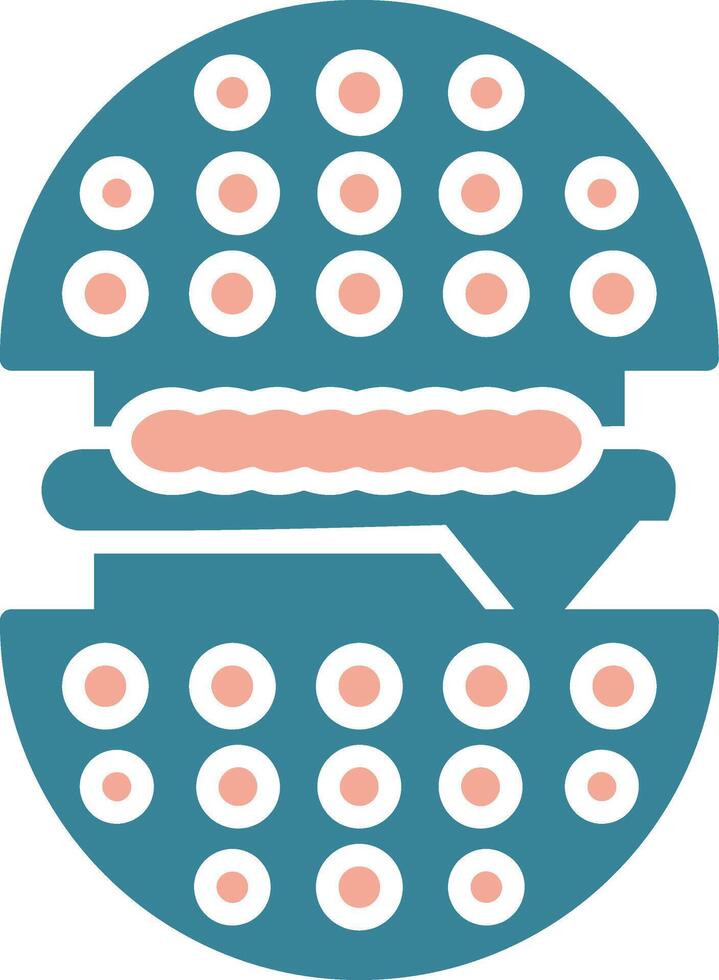 Burger Glyph Two Color Icon vector