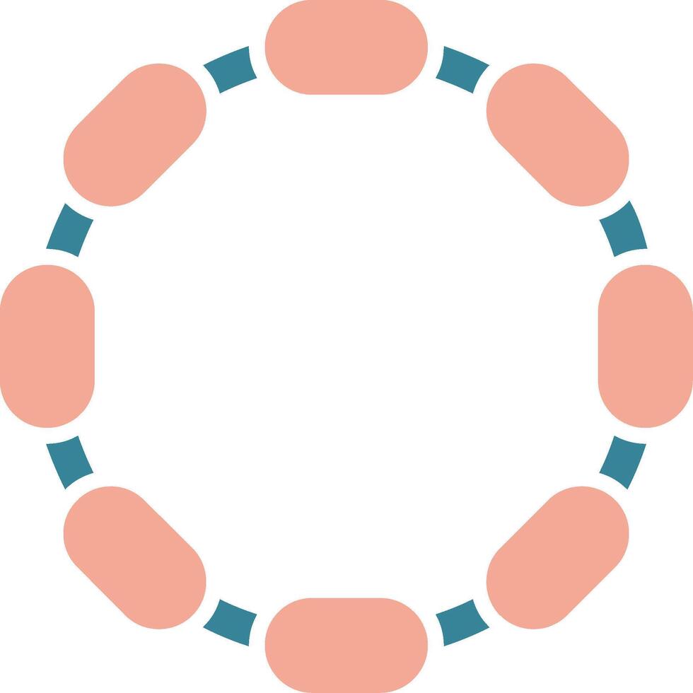 Chain Glyph Two Color Icon vector