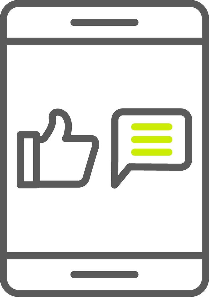 Feedback Line Two Color Icon vector