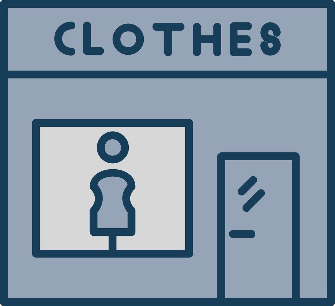 Fashion store Line Filled Grey Icon vector