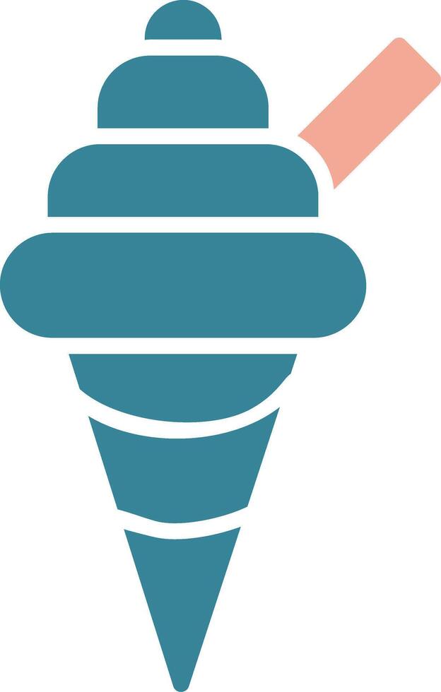 Ice Cream Glyph Two Color Icon vector