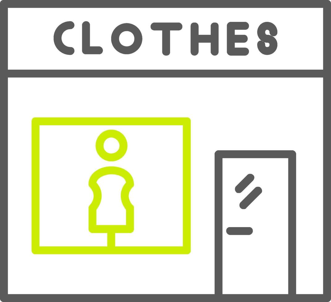 Fashion store Line Two Color Icon vector