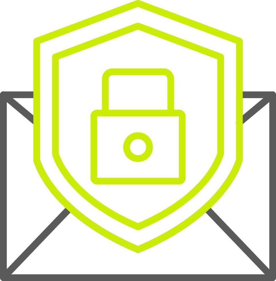 Email Protection Line Two Color Icon vector