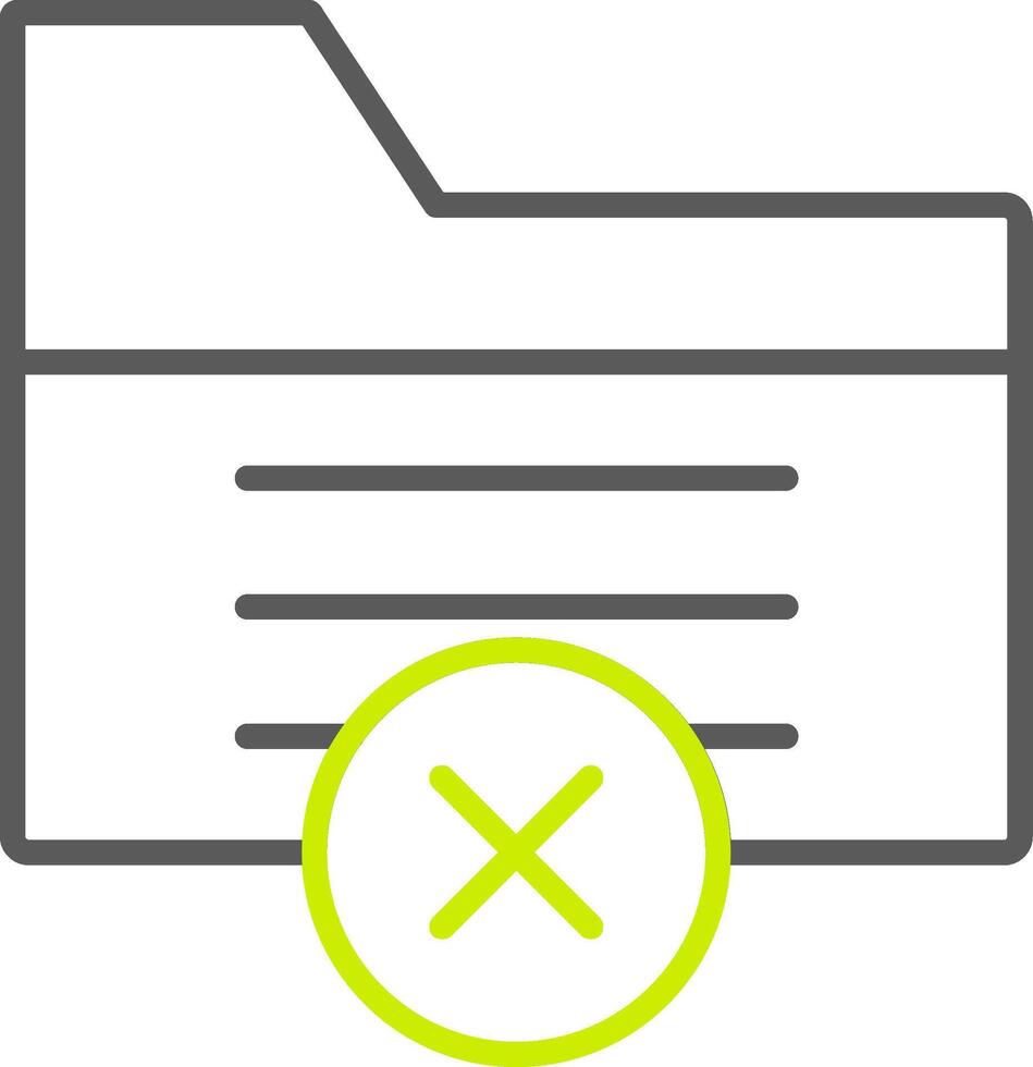 Delete File Line Two Color Icon vector