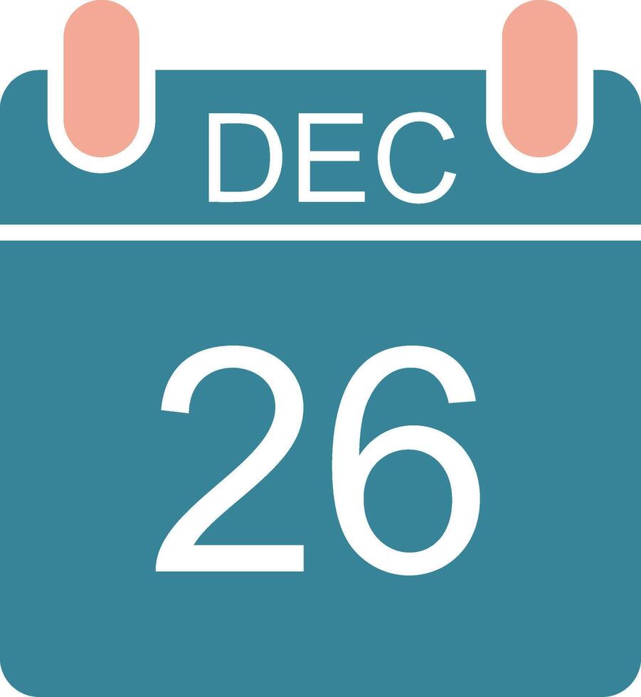 December Glyph Two Color Icon vector