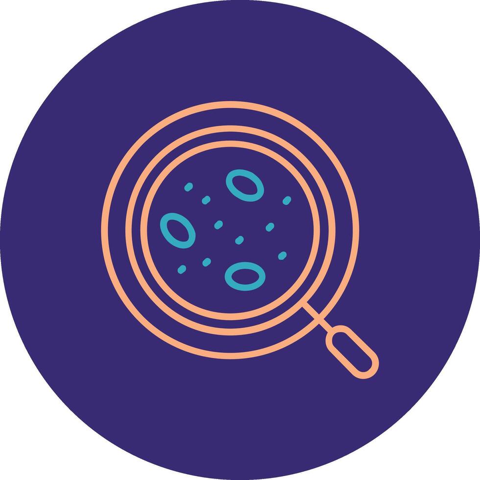 Research Line Two Color Circle Icon vector