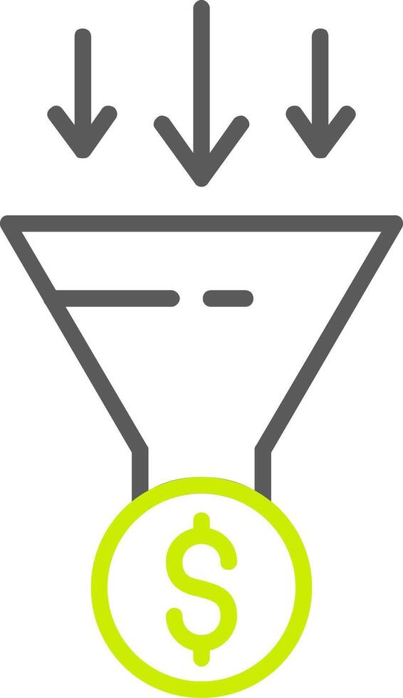 Conversion Optimization Line Two Color Icon vector