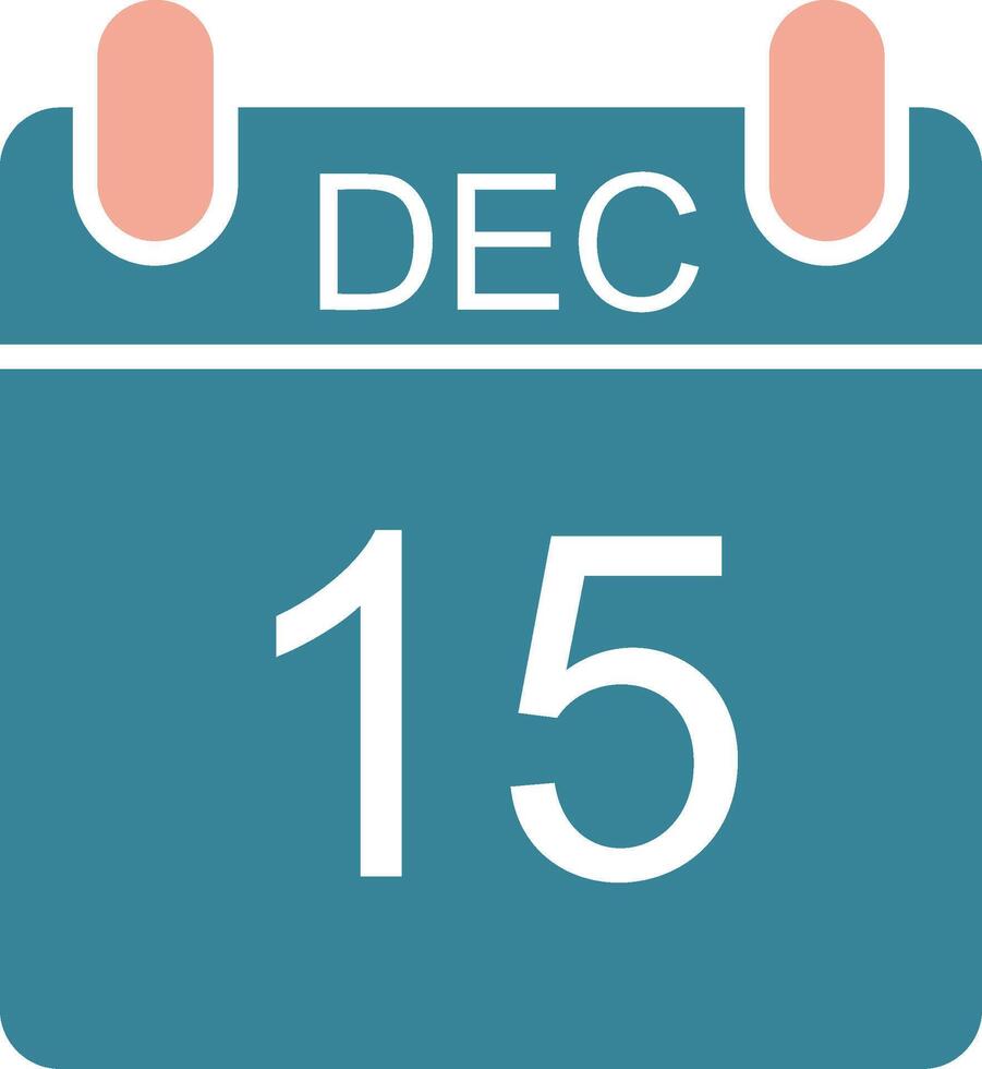 December Glyph Two Color Icon vector