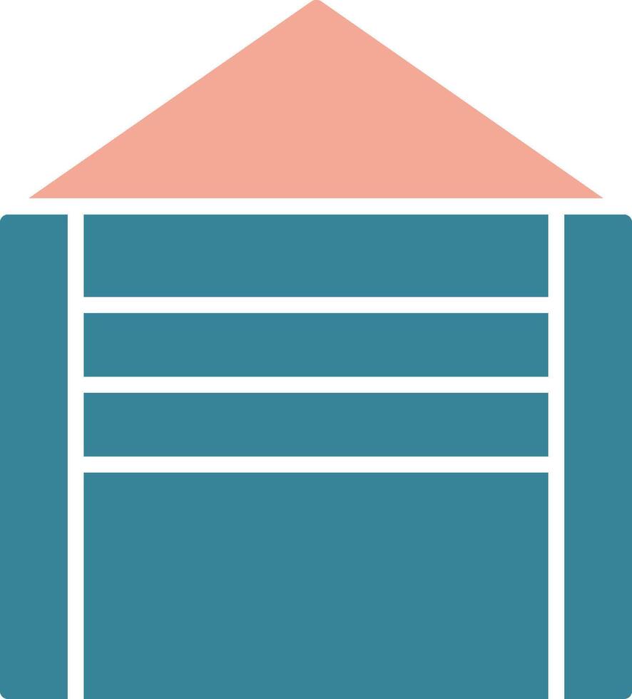 Garage Glyph Two Color Icon vector