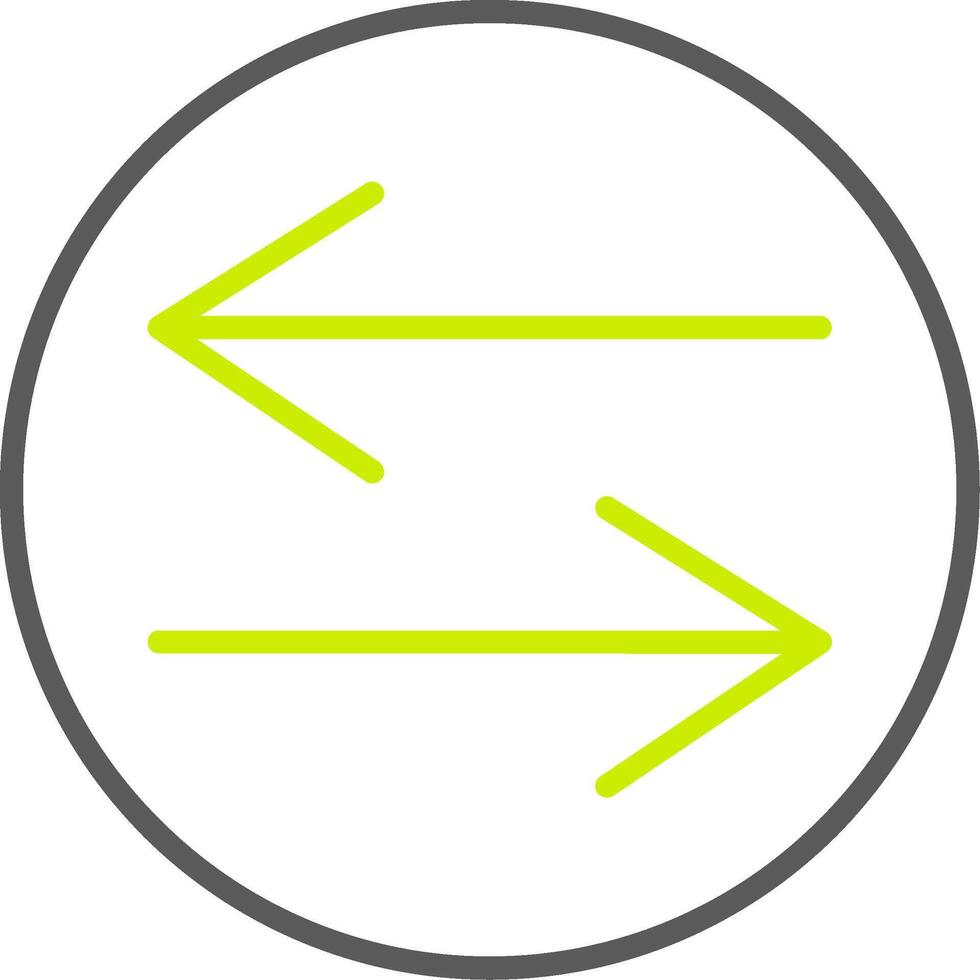 icono de línea de intercambio de dos colores vector