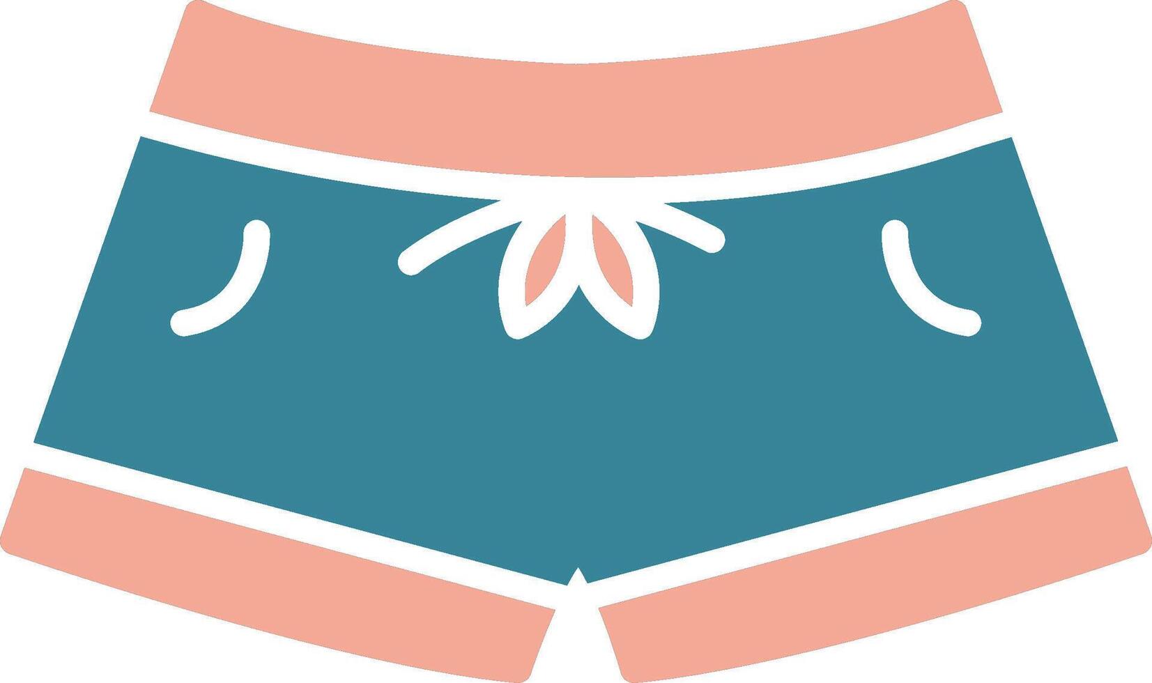 Swim Shorts Glyph Two Color Icon vector