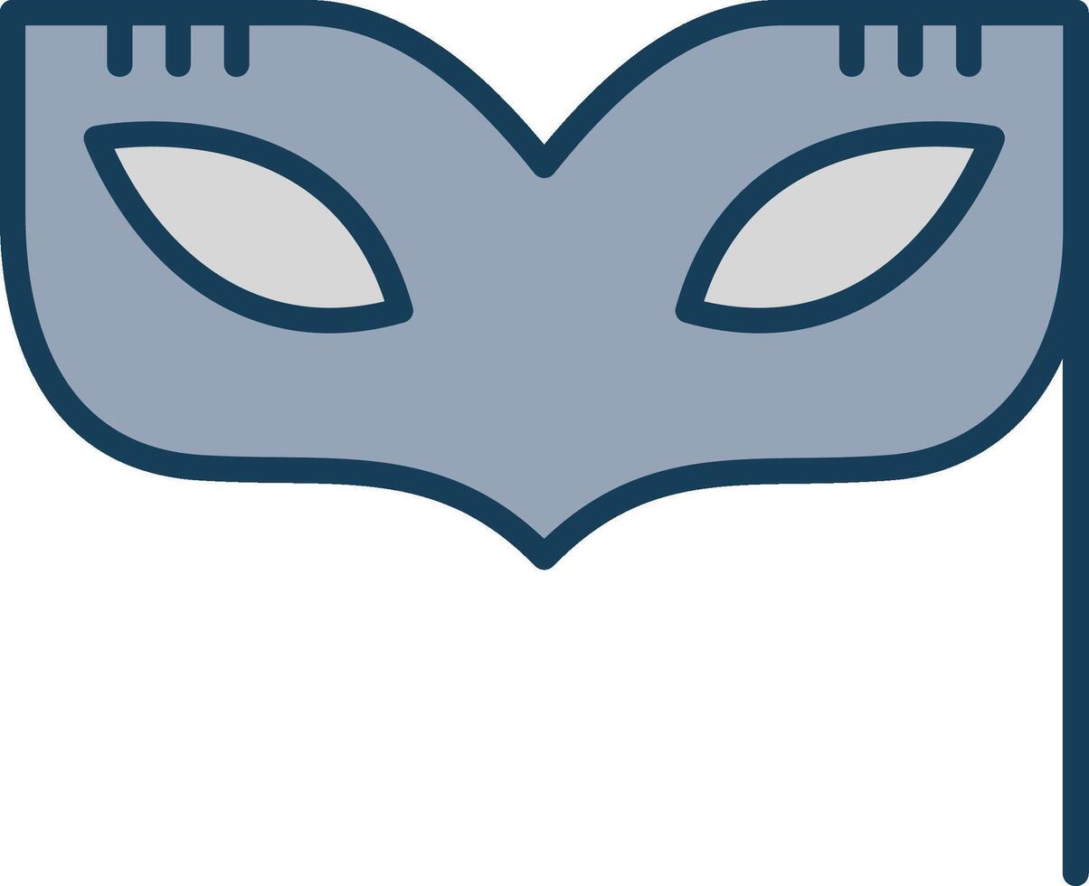 ojo máscara línea lleno gris icono vector