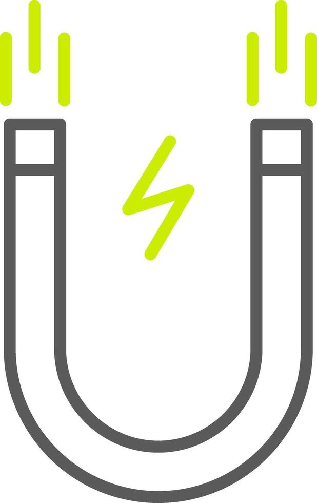 Magnet Line Two Color Icon vector