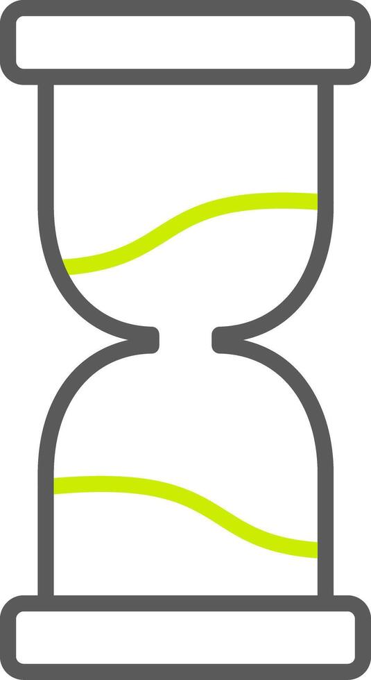 Sandglass Line Two Color Icon vector