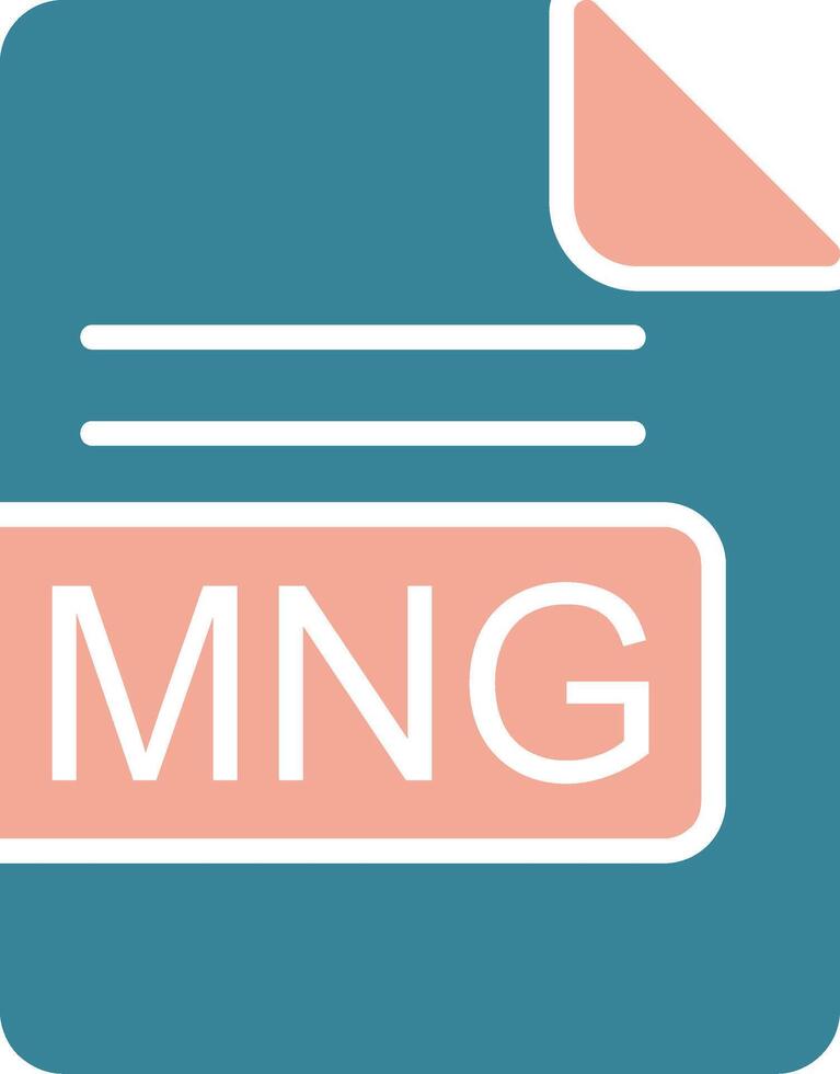 MNG File Format Glyph Two Color Icon vector