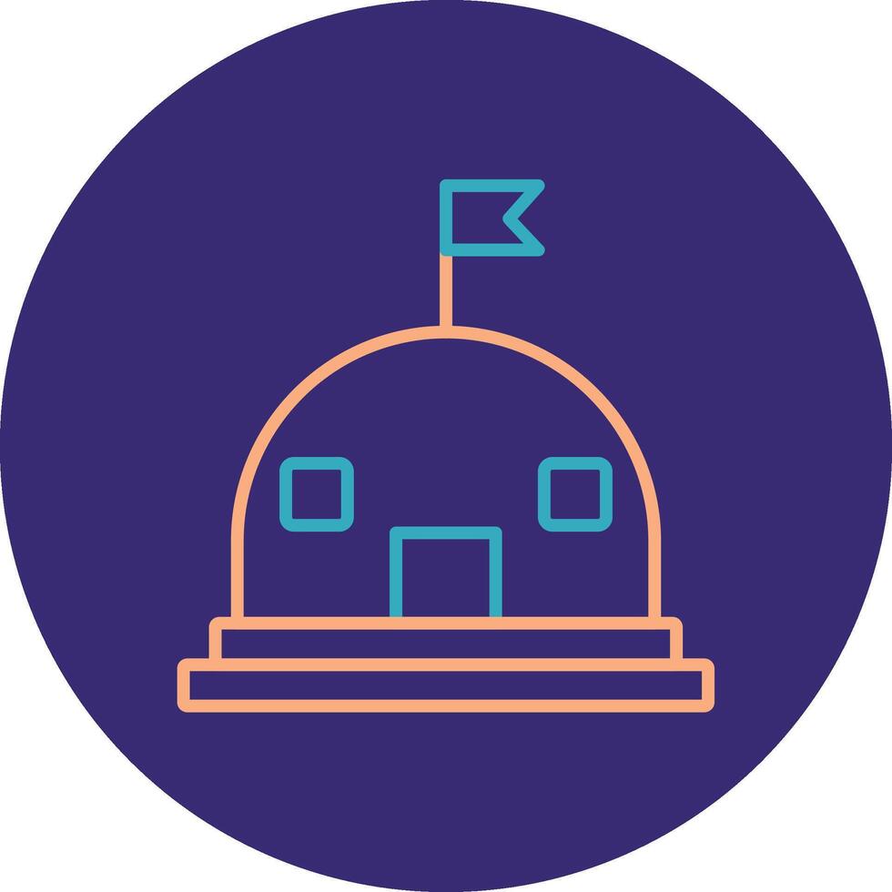 Base Line Two Color Circle Icon vector