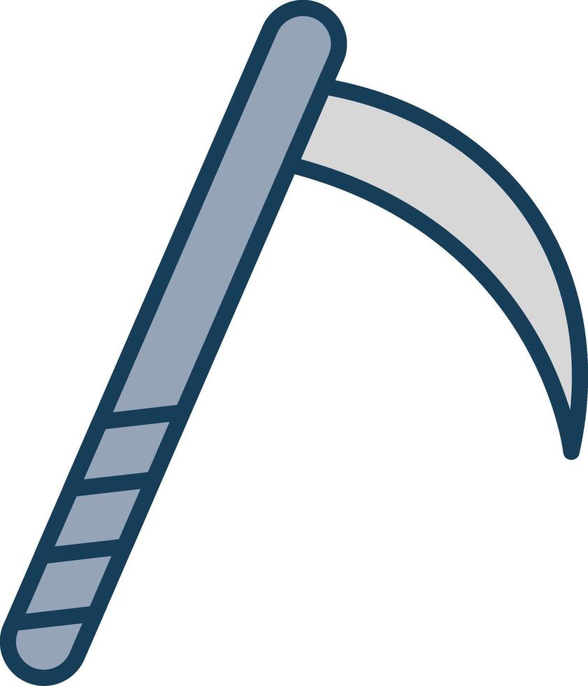 Scythe Line Filled Grey Icon vector