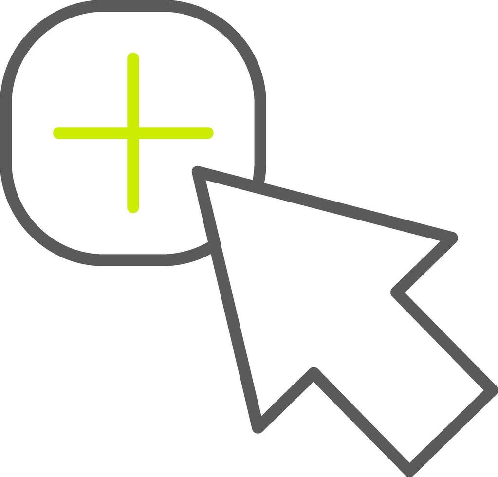 Mouse Cursor Line Two Color Icon vector