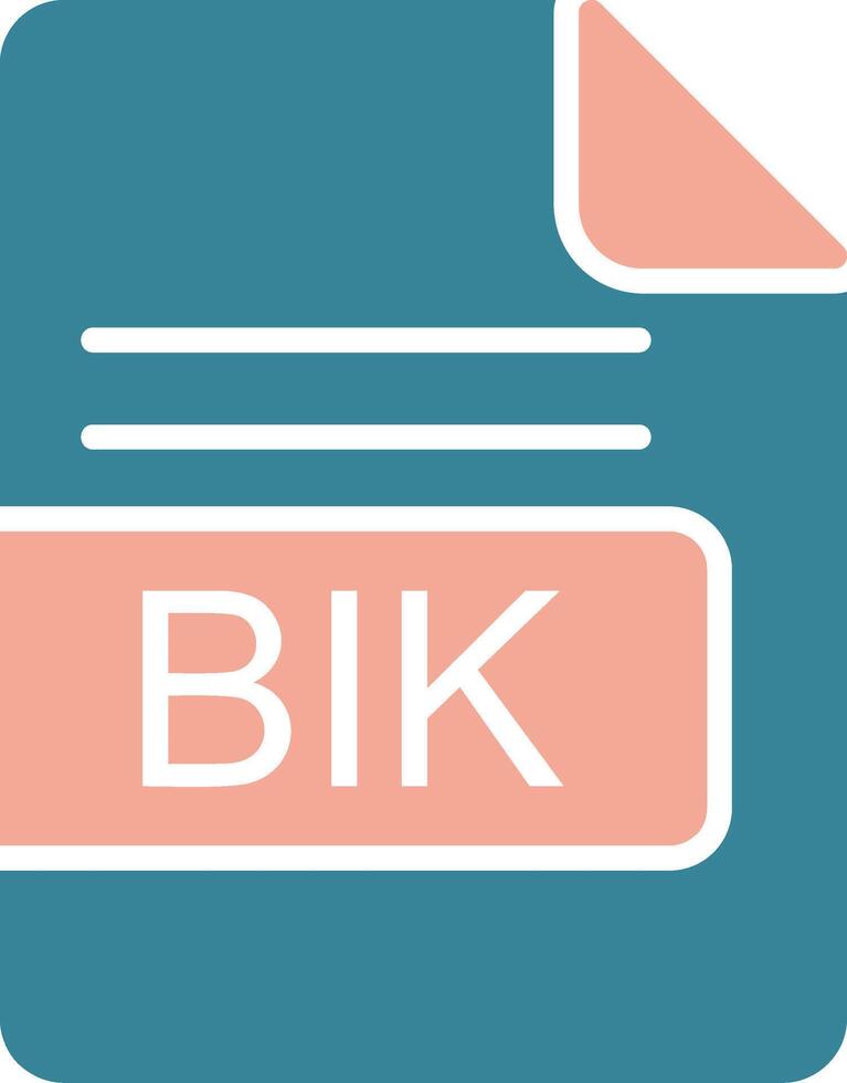 BIK File Format Glyph Two Color Icon vector