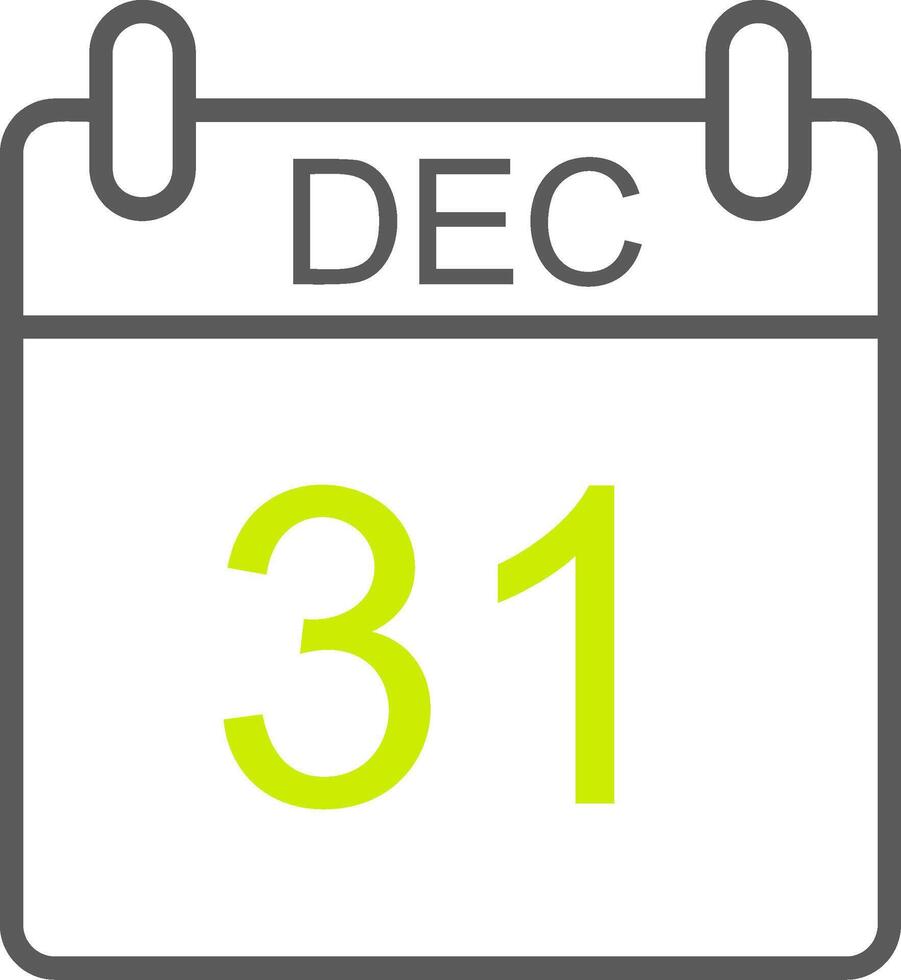 December Line Two Color Icon vector