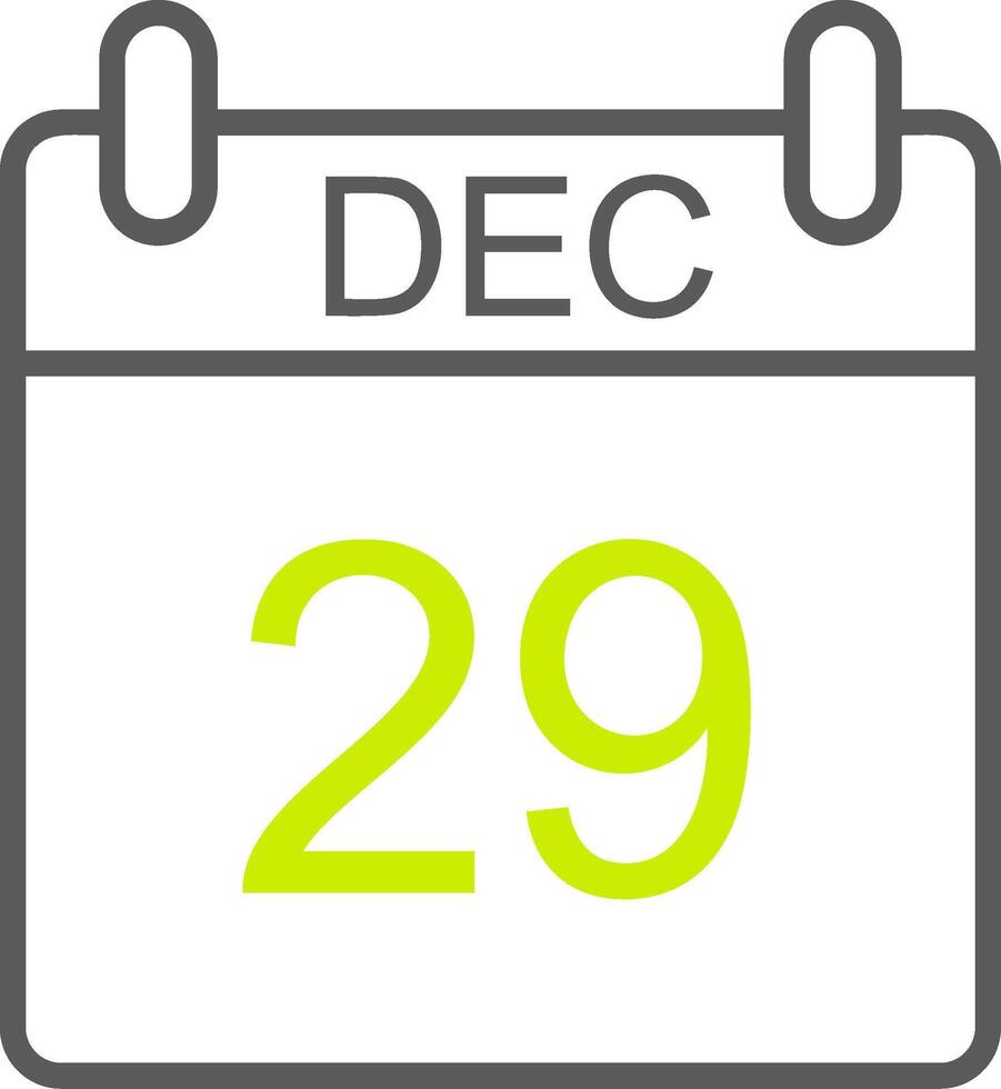 December Line Two Color Icon vector