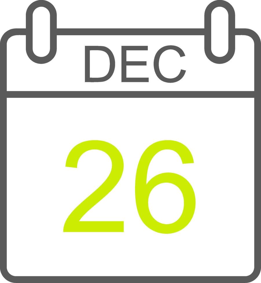 December Line Two Color Icon vector