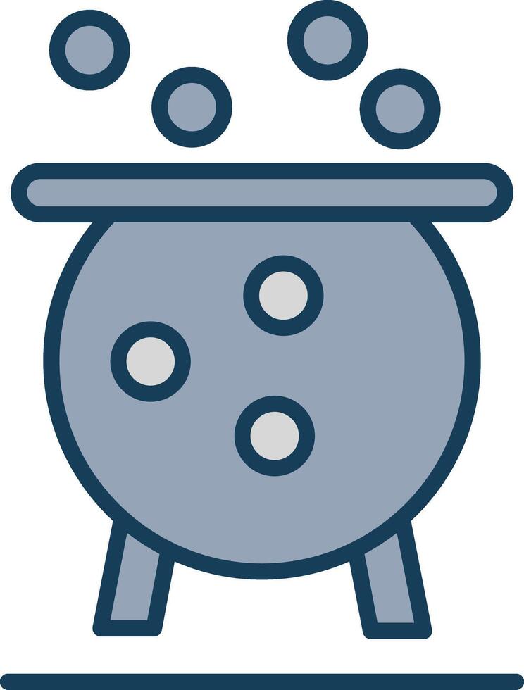 Cauldron Line Filled Grey Icon vector