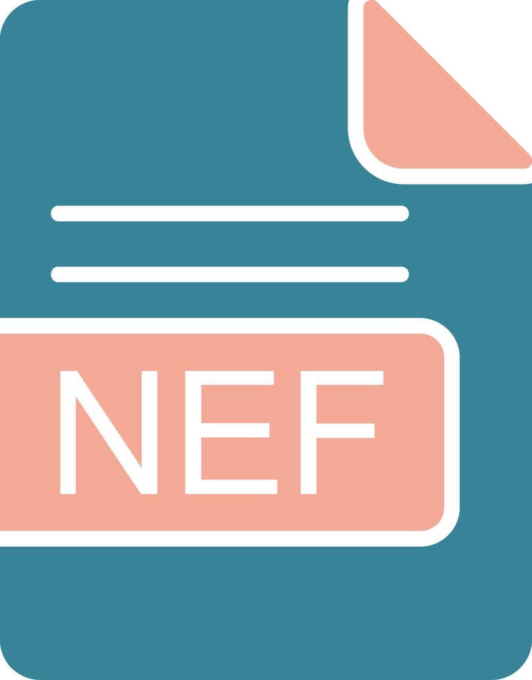 NEF File Format Glyph Two Color Icon vector