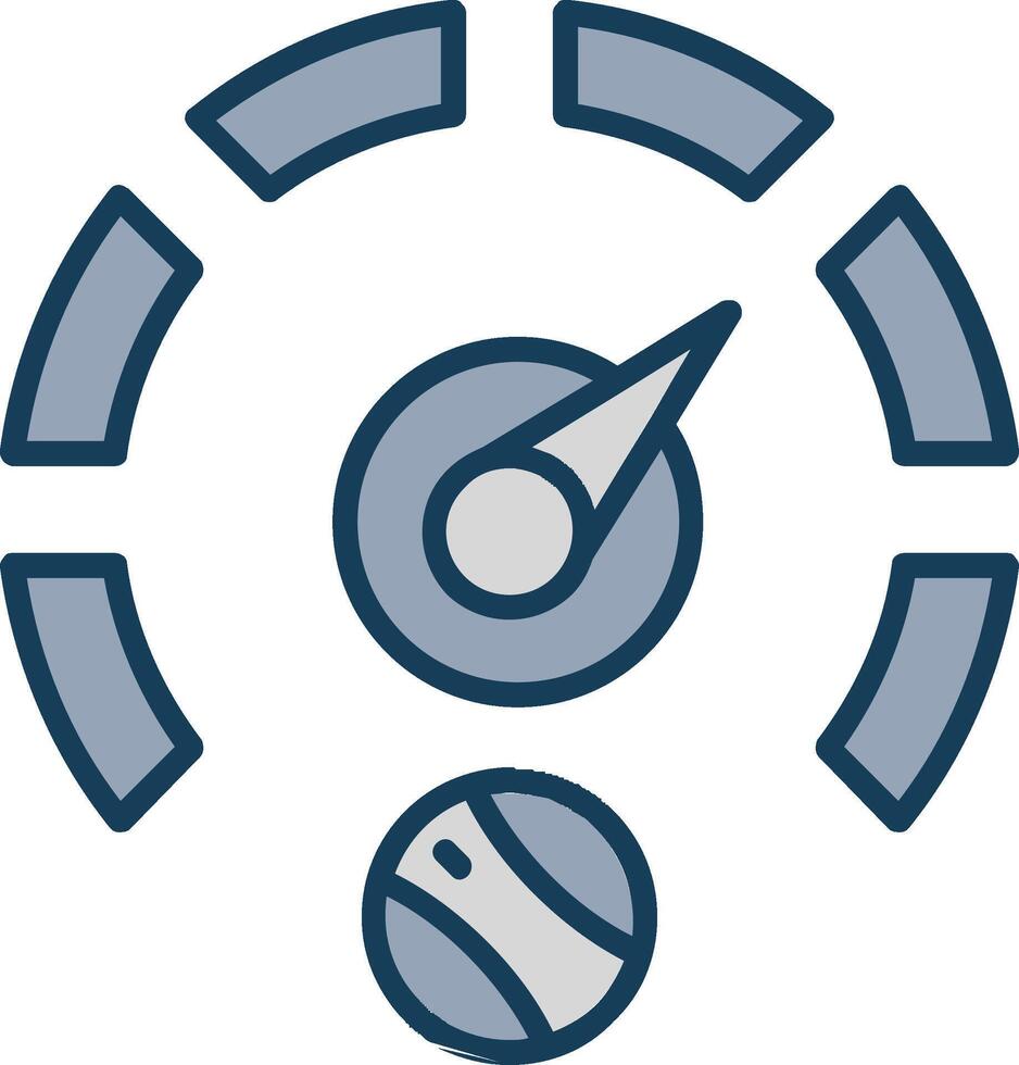 Gauge Line Filled Grey Icon vector