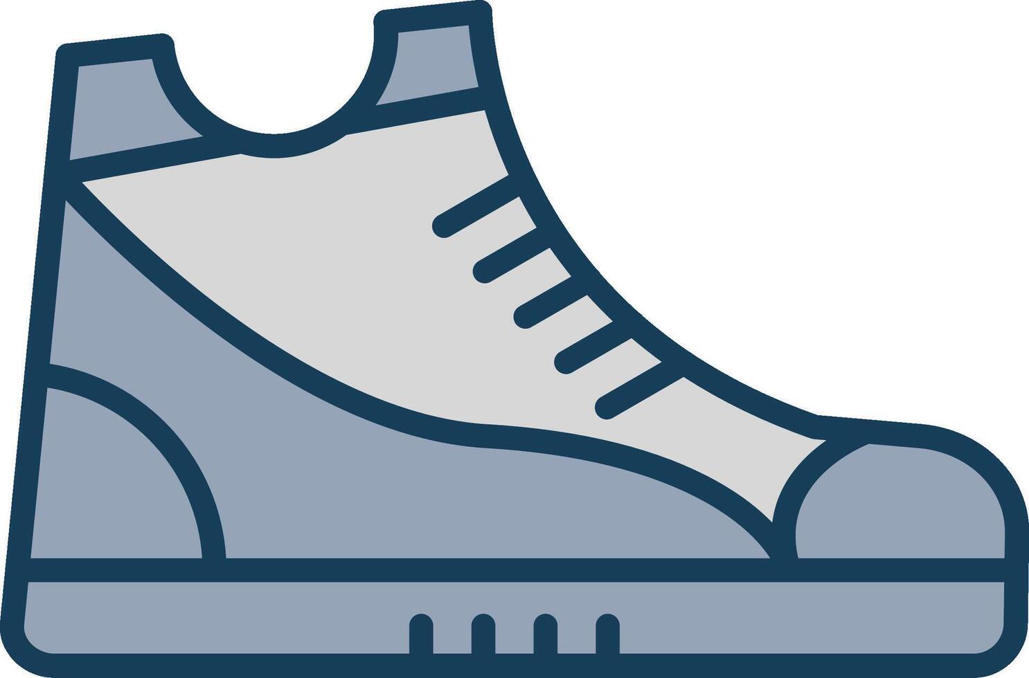 zapatilla de deporte línea lleno gris icono vector