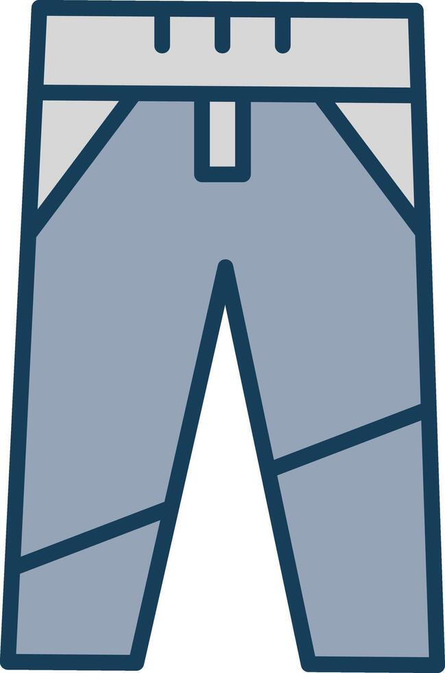 pantalones línea lleno gris icono vector