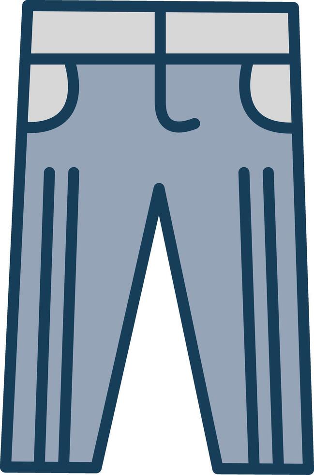 pantalones línea lleno gris icono vector