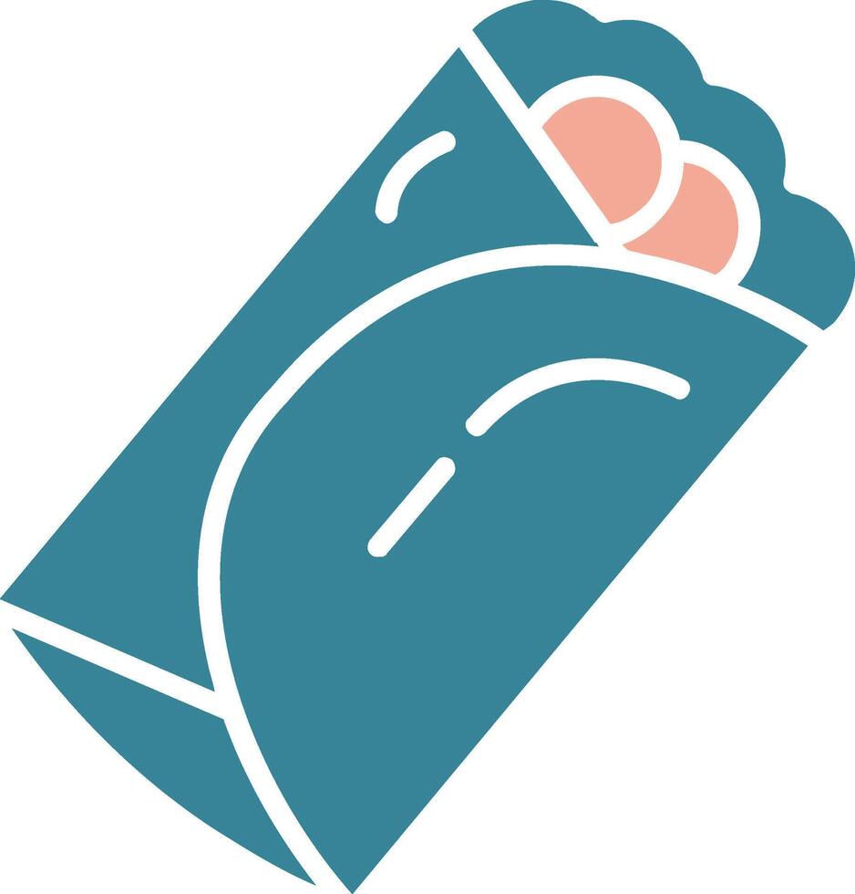 Taco Glyph Two Color Icon vector