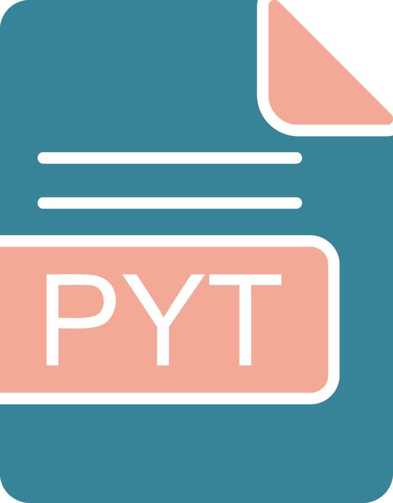 PYT File Format Glyph Two Color Icon vector