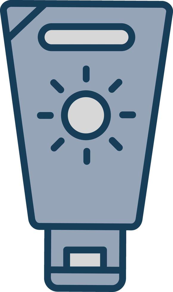 Sun Protection Line Filled Grey Icon vector