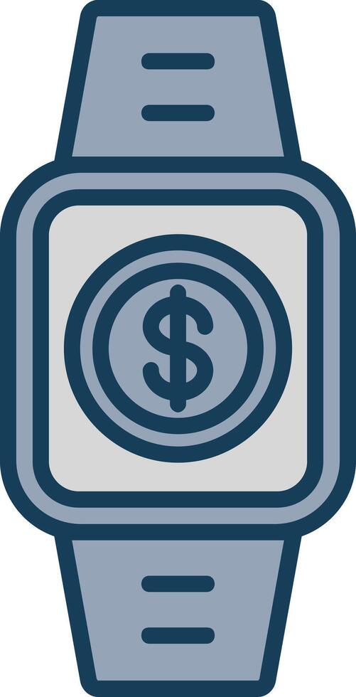 Payment Line Filled Grey Icon vector
